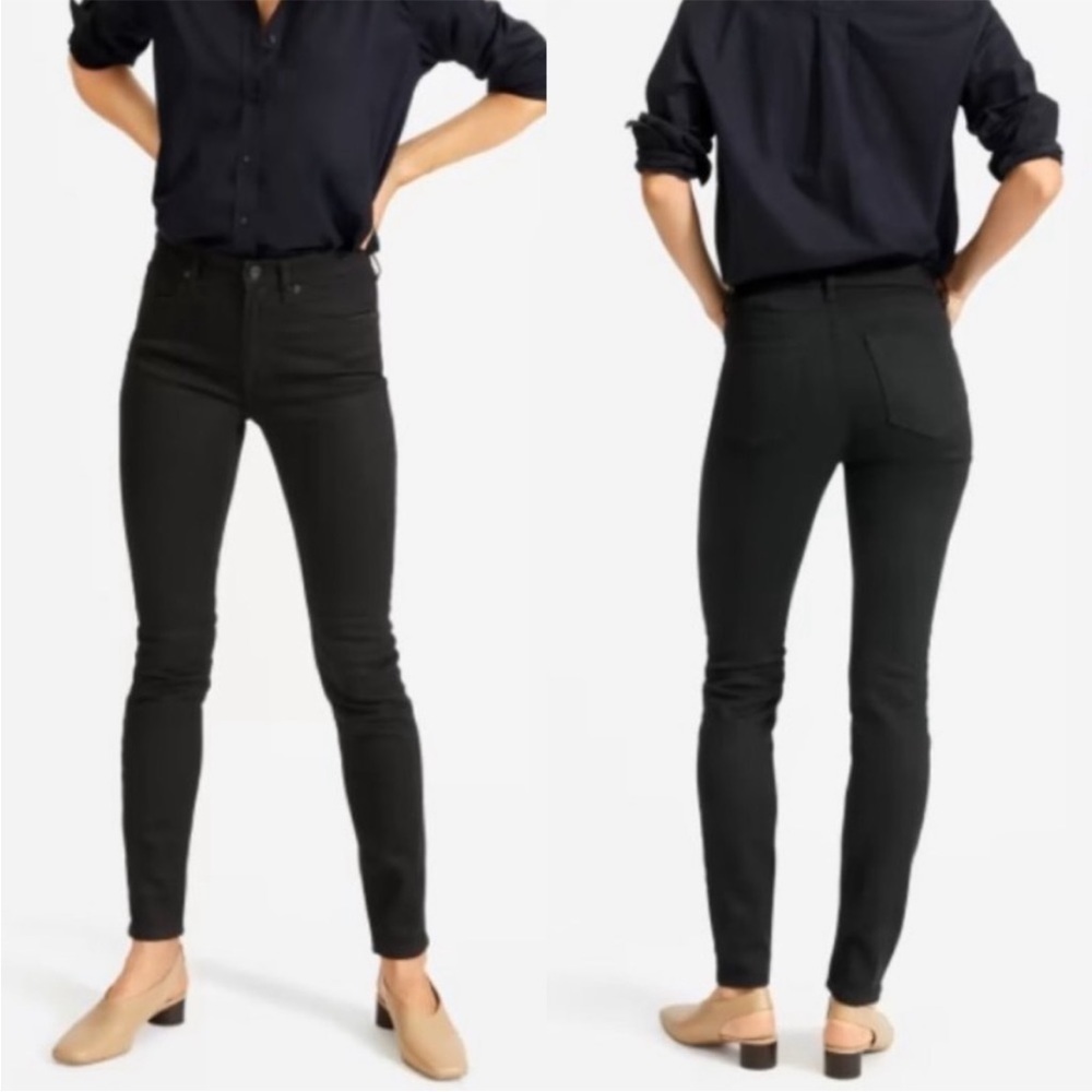 Everlane Washed Black Skinny Ankle Jeans Stretch Sz 27